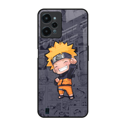 Orange Chubby Realme C31 Glass Back Cover Online