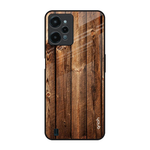 Timber Printed Realme C31 Glass Back Cover Online