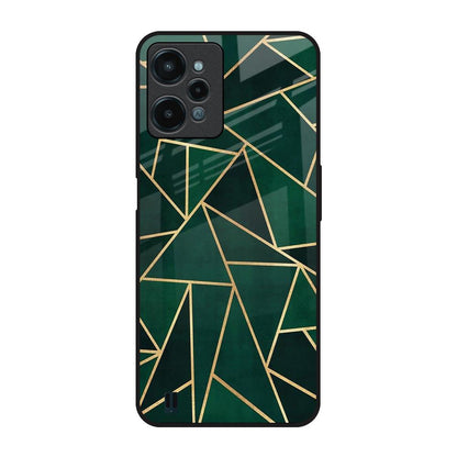 Abstract Green Realme C31 Glass Back Cover Online
