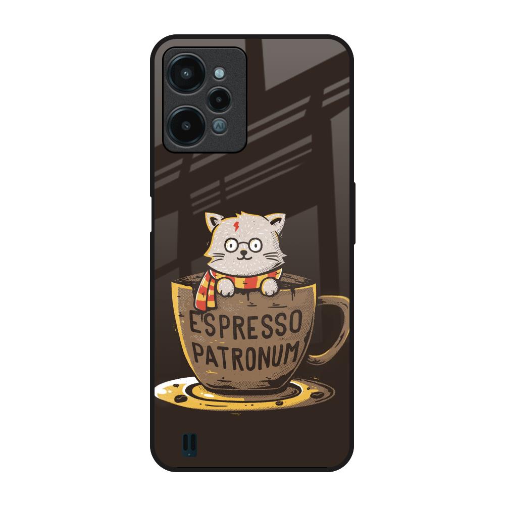 Tea With Kitty Realme C31 Glass Back Cover Online