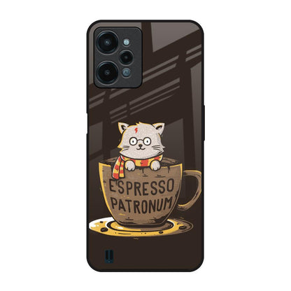 Tea With Kitty Realme C31 Glass Back Cover Online