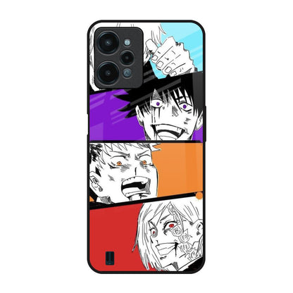 Anime Sketch Realme C31 Glass Back Cover Online