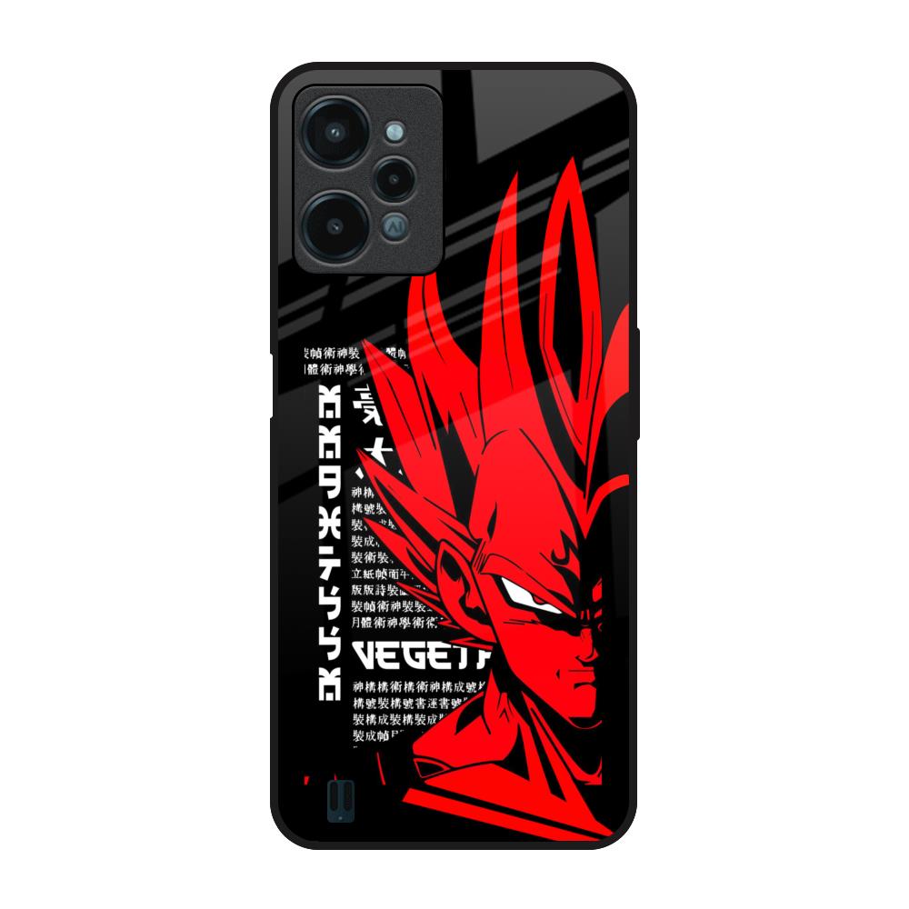 Red Vegeta Realme C31 Glass Back Cover Online