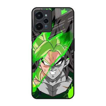 Anime Green Splash Realme C31 Glass Back Cover Online