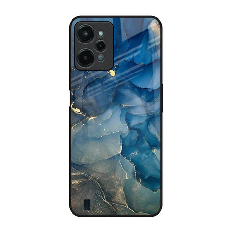 Blue Cool Marble Realme C31 Glass Back Cover Online