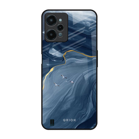 Deep Ocean Marble Realme C31 Glass Back Cover Online