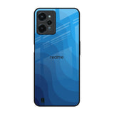 Blue Wave Abstract Realme C31 Glass Back Cover Online