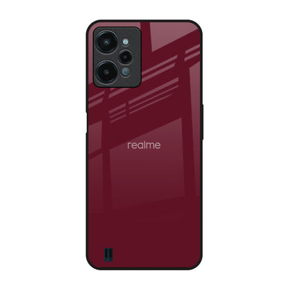 Classic Burgundy Realme C31 Glass Back Cover Online