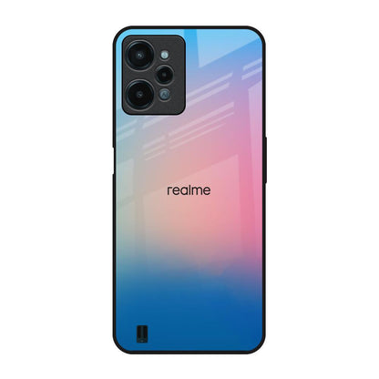 Blue & Pink Ombre Realme C31 Glass Back Cover Online