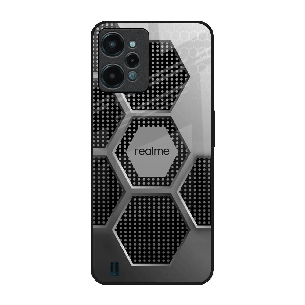 Hexagon Style Realme C31 Glass Back Cover Online