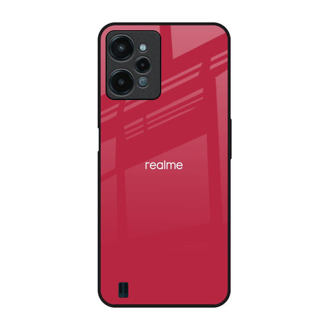 Solo Maroon Realme C31 Glass Back Cover Online