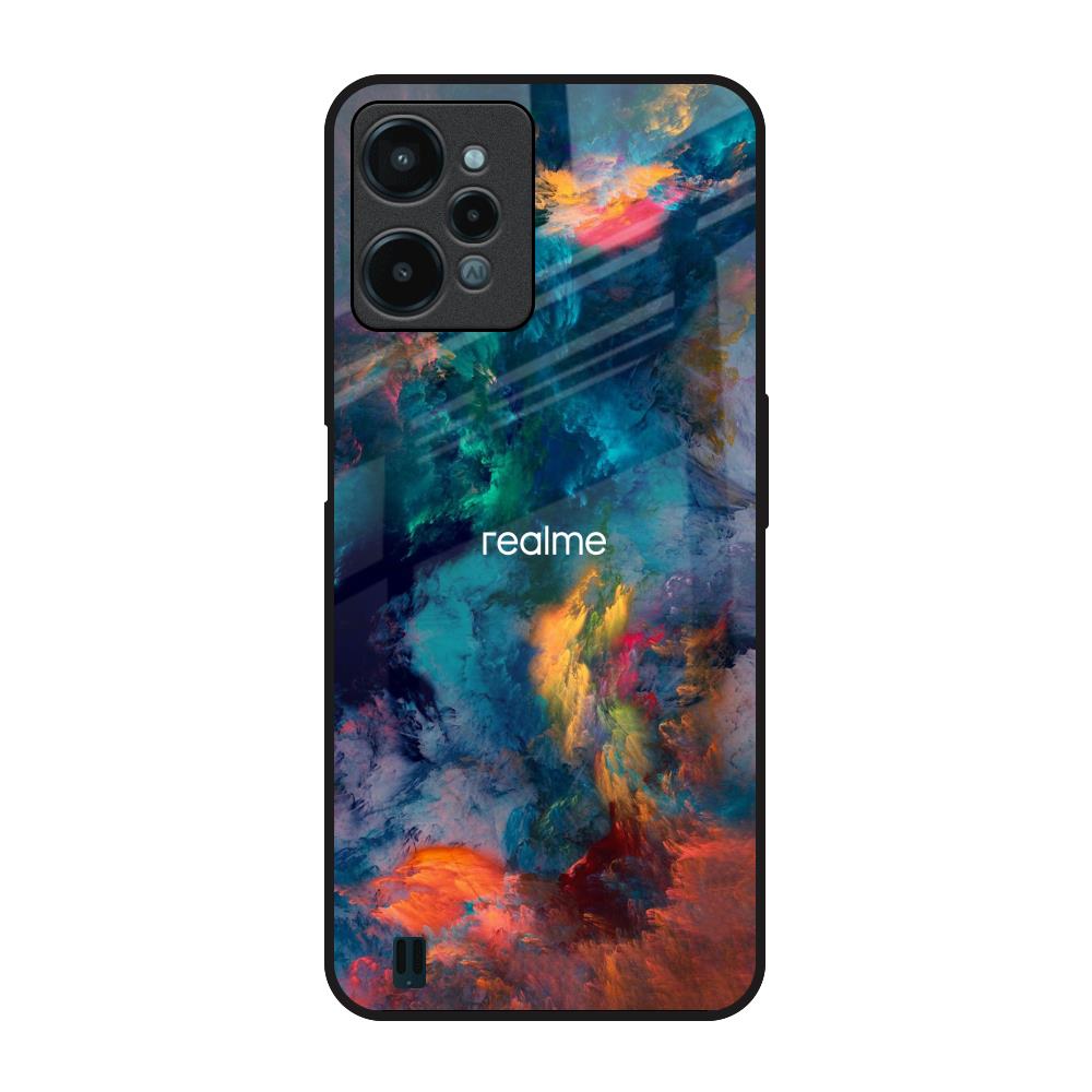 Colored Storm Realme C31 Glass Back Cover Online