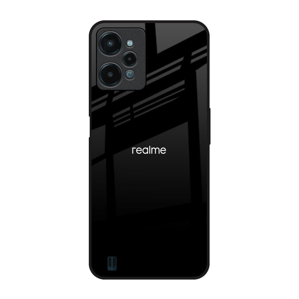 Jet Black Realme C31 Glass Back Cover Online