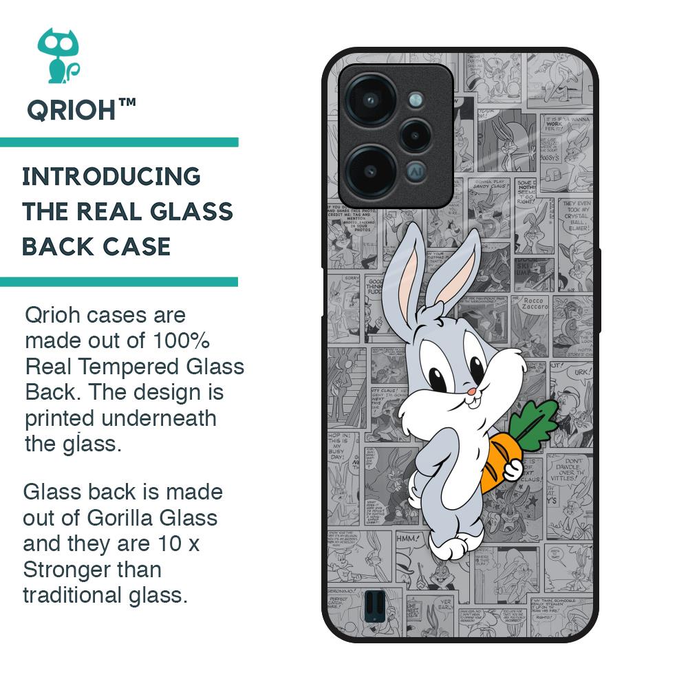 Cute Baby Bunny Glass Case for Realme C31