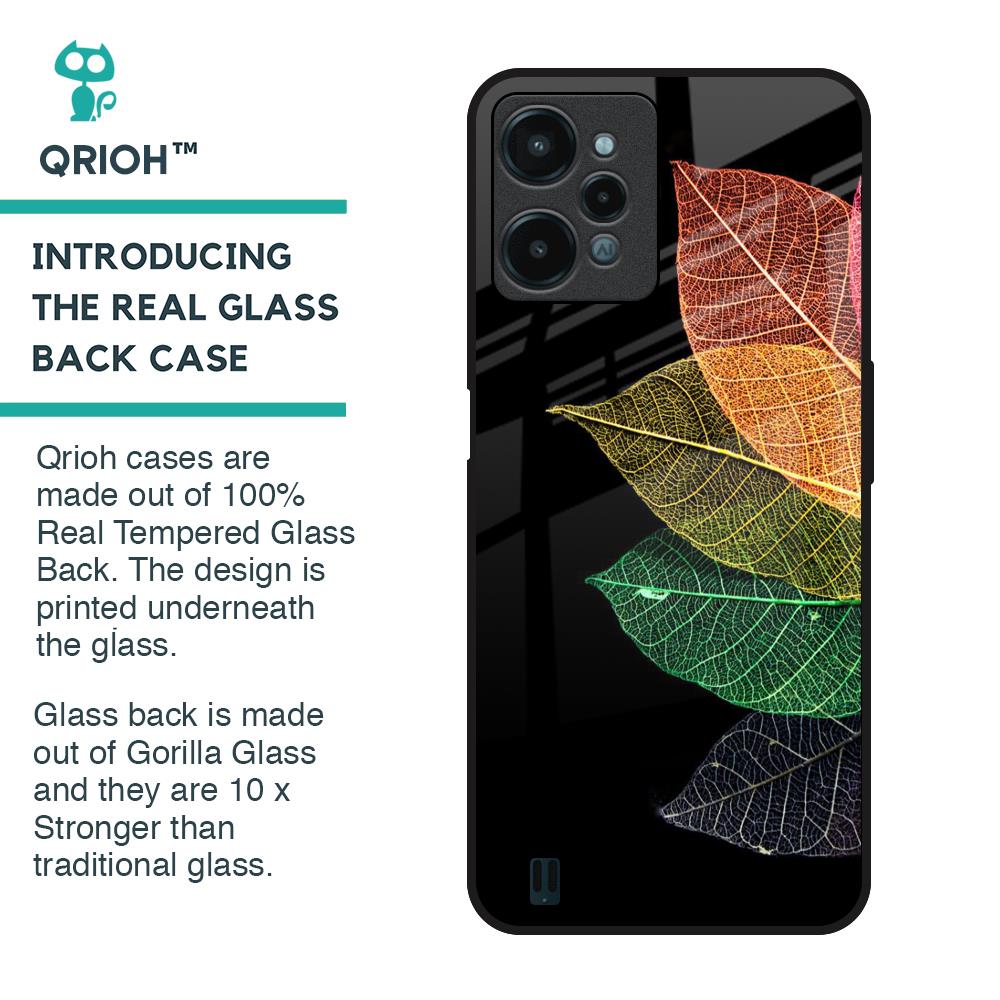 Colorful Leaves Glass Case for Realme C31