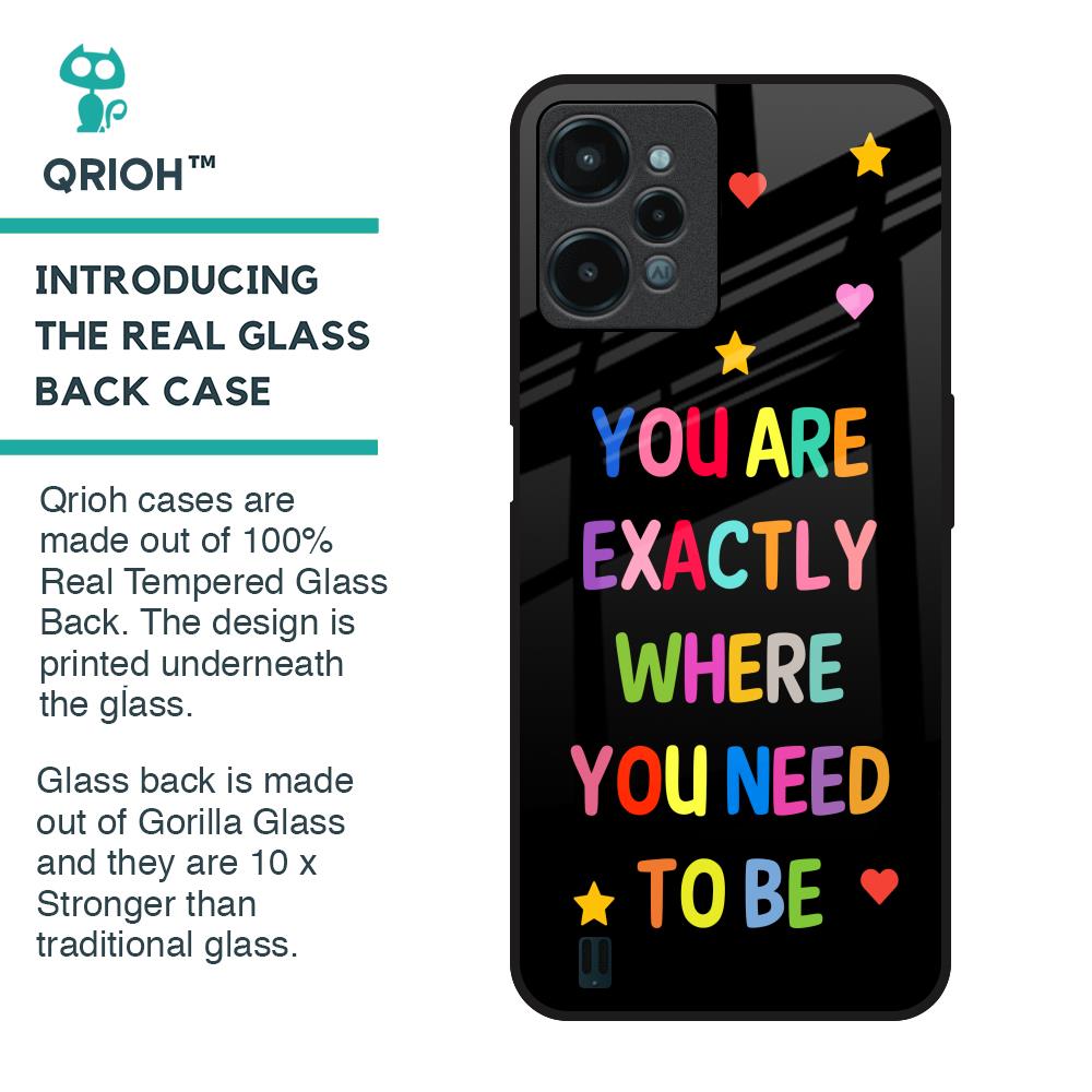 Magical Words Glass Case for Realme C31