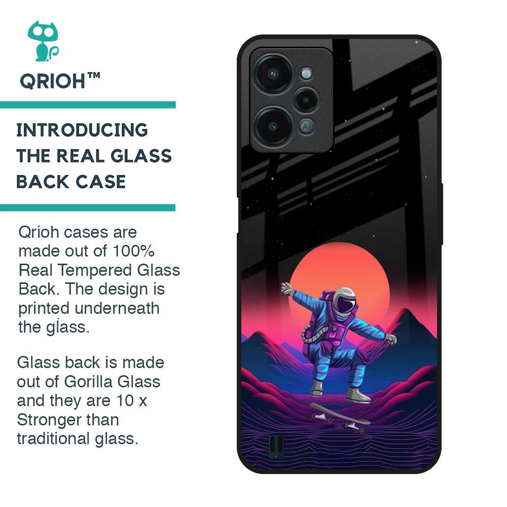 Retro Astronaut Glass Case for Realme C31
