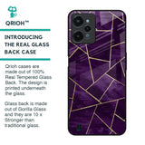 Geometric Purple Glass Case For Realme C31