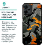Camouflage Orange Glass Case For Realme C31