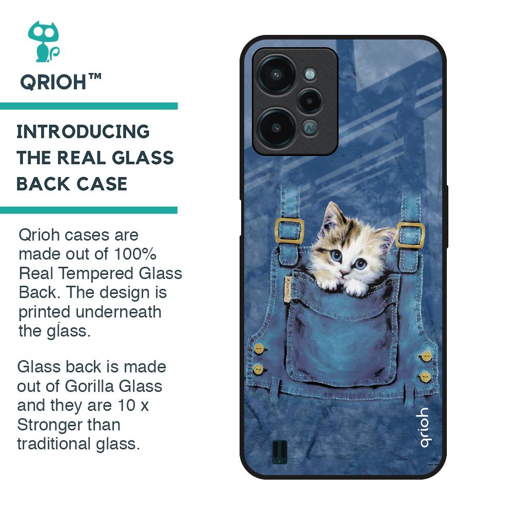 Kitty In Pocket Glass Case For Realme C31
