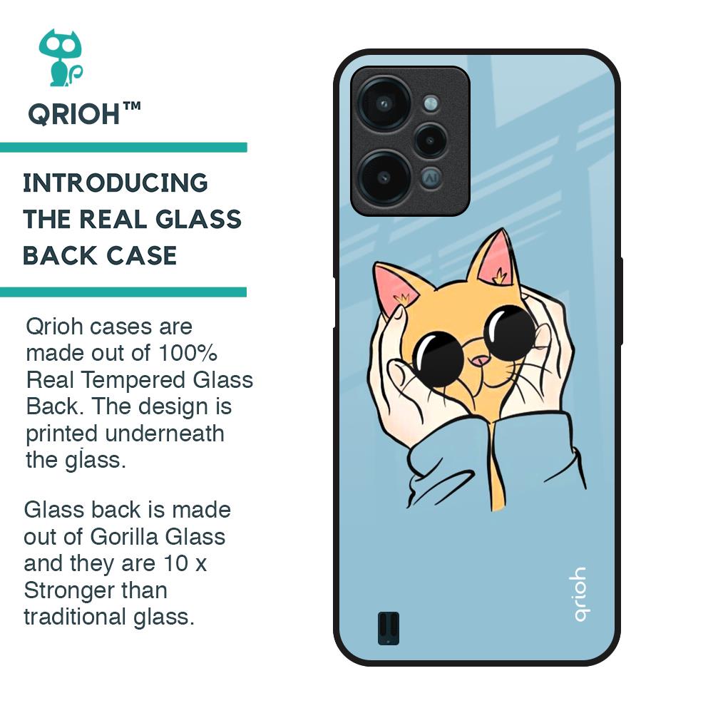 Adorable Cute Kitty Glass Case For Realme C31