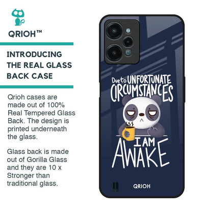 Struggling Panda Glass Case for Realme C31