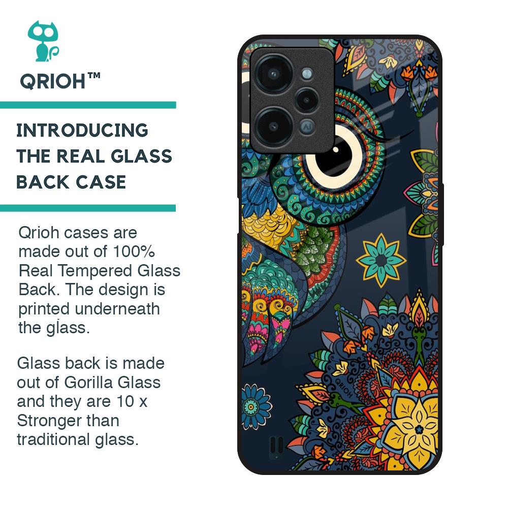 Owl Art Glass Case for Realme C31