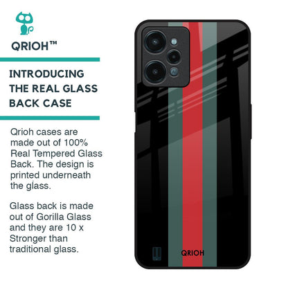 Vertical Stripes Glass Case for Realme C31