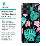 Tropical Leaves & Pink Flowers Glass Case for Realme C31