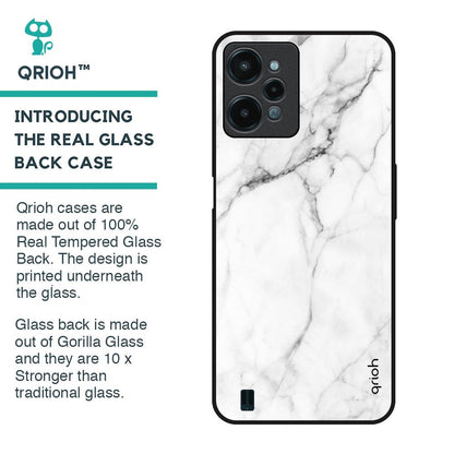 Modern White Marble Glass Case for Realme C31