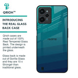 Green Triangle Pattern Glass Case for Realme C31