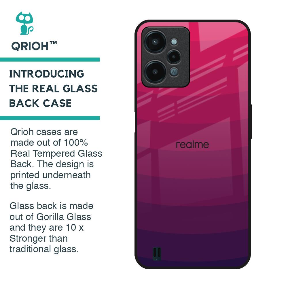 Wavy Pink Pattern Glass Case for Realme C31