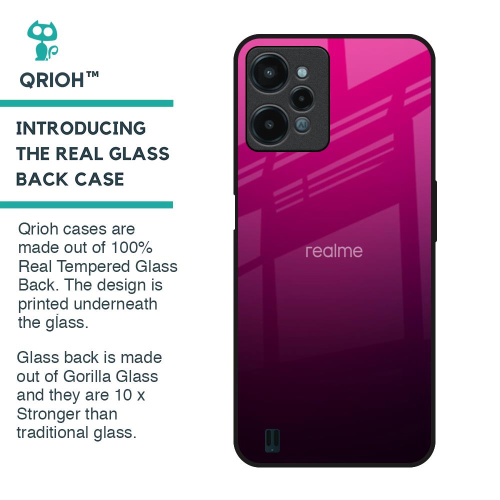Purple Ombre Pattern Glass Case for Realme C31