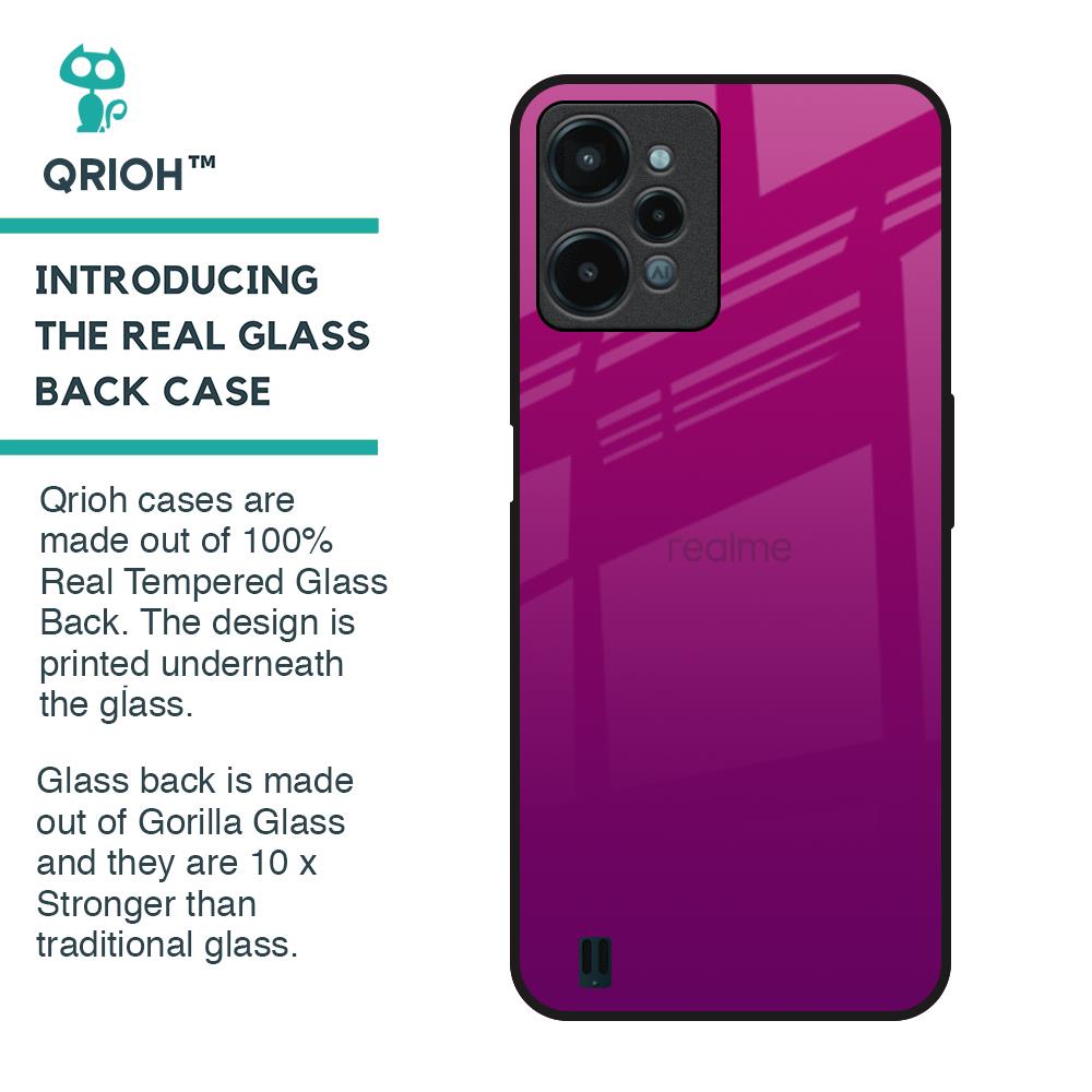 Magenta Gradient Glass Case For Realme C31