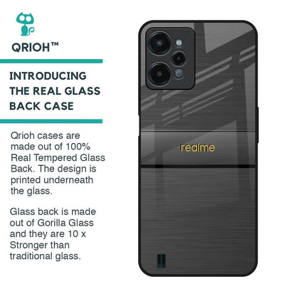Grey Metallic Glass Case For Realme C31