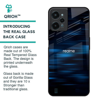 Blue Rough Abstract Glass Case for Realme C31
