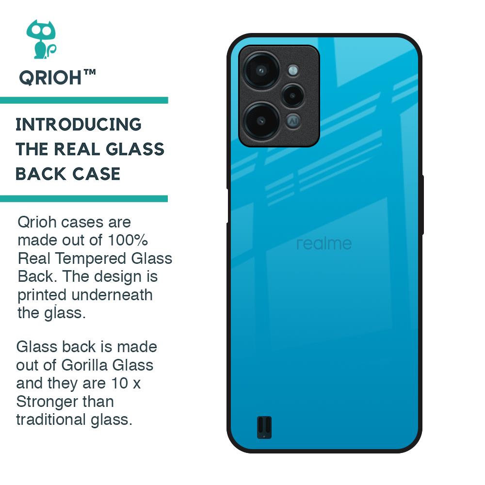 Blue Aqua Glass Case for Realme C31