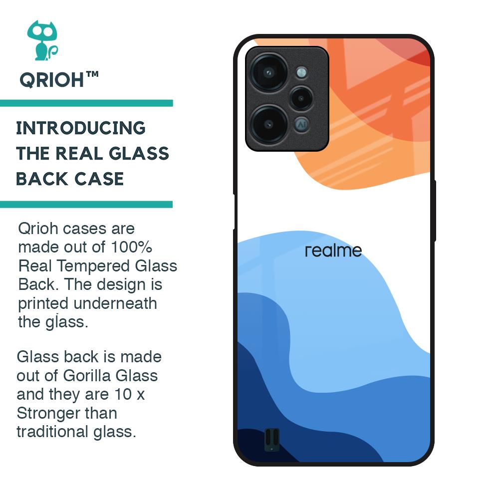 Wavy Color Pattern Glass Case for Realme C31