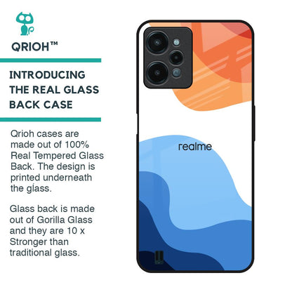 Wavy Color Pattern Glass Case for Realme C31