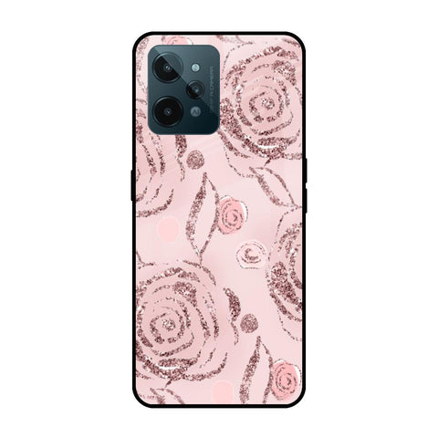 Shimmer Roses Realme C31 Glass Cases & Covers Online