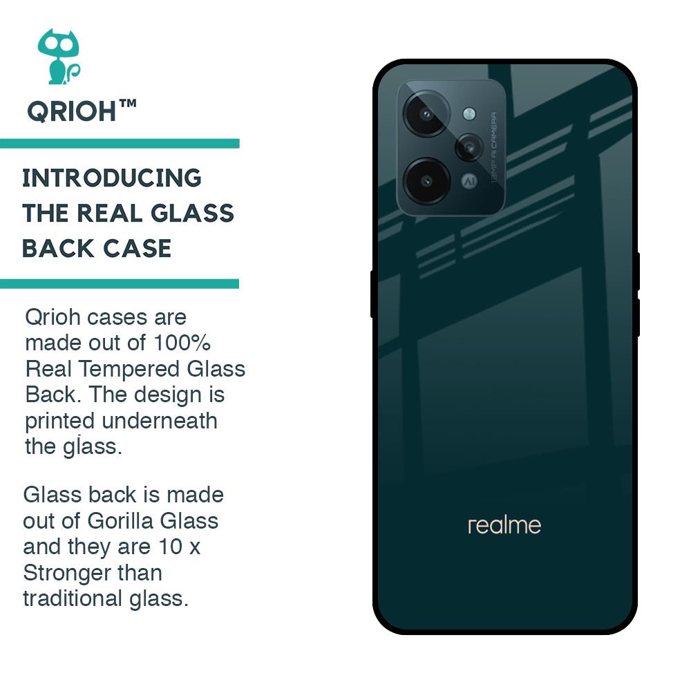 Hunter Green Glass Case For Realme C31