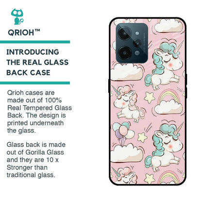 Balloon Unicorn Glass case for Realme C31