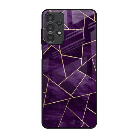 Geometric Purple Samsung Galaxy A13 Glass Back Cover Online