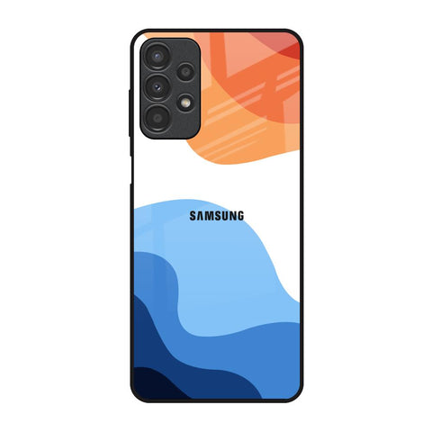 Wavy Color Pattern Samsung Galaxy A13 Glass Back Cover Online