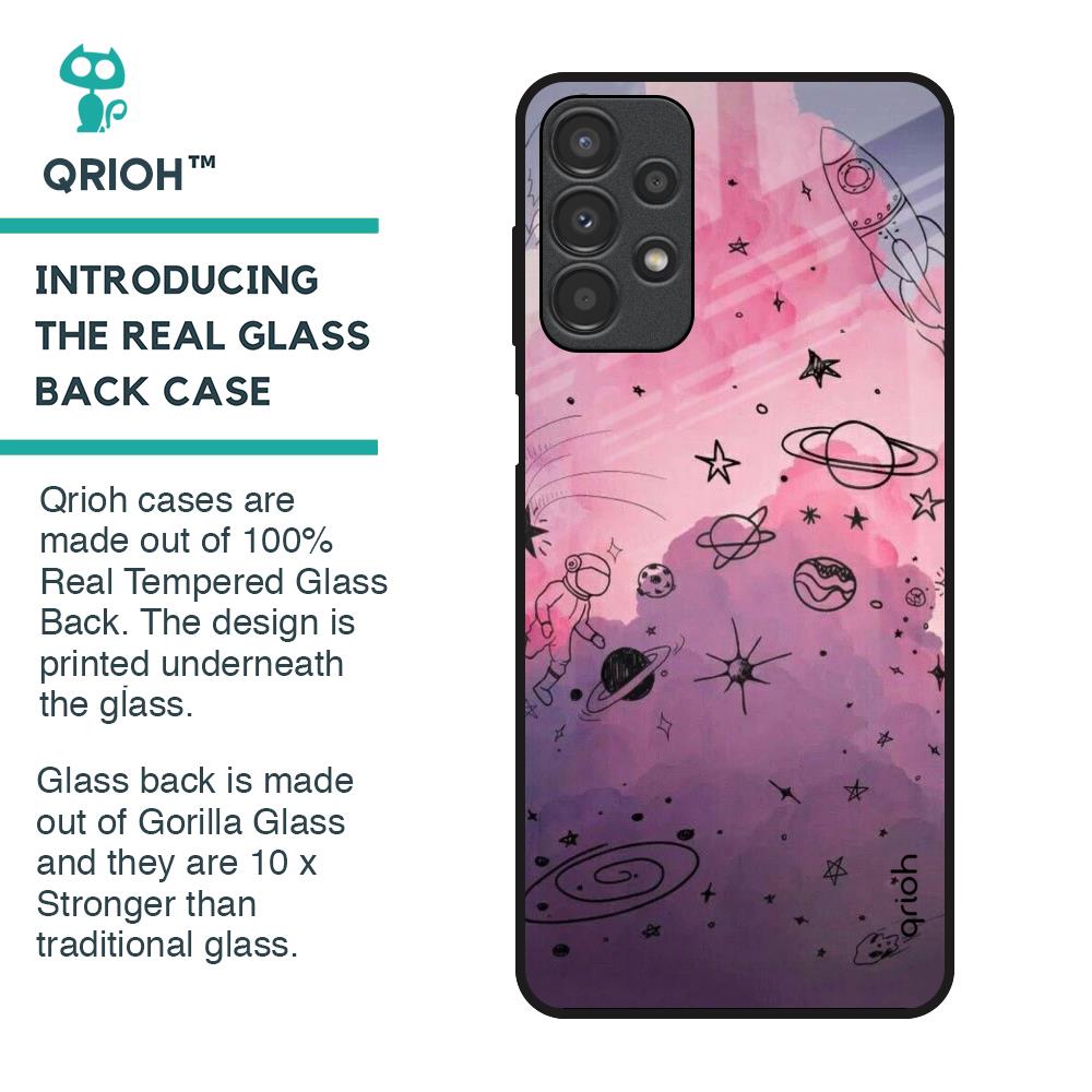 Space Doodles Glass Case for Samsung Galaxy A13