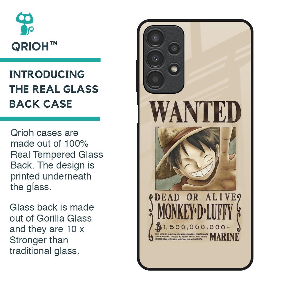 Luffy Wanted Glass Case for Samsung Galaxy A13
