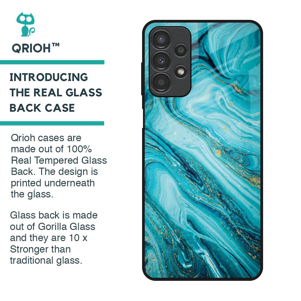Ocean Marble Glass Case for Samsung Galaxy A13