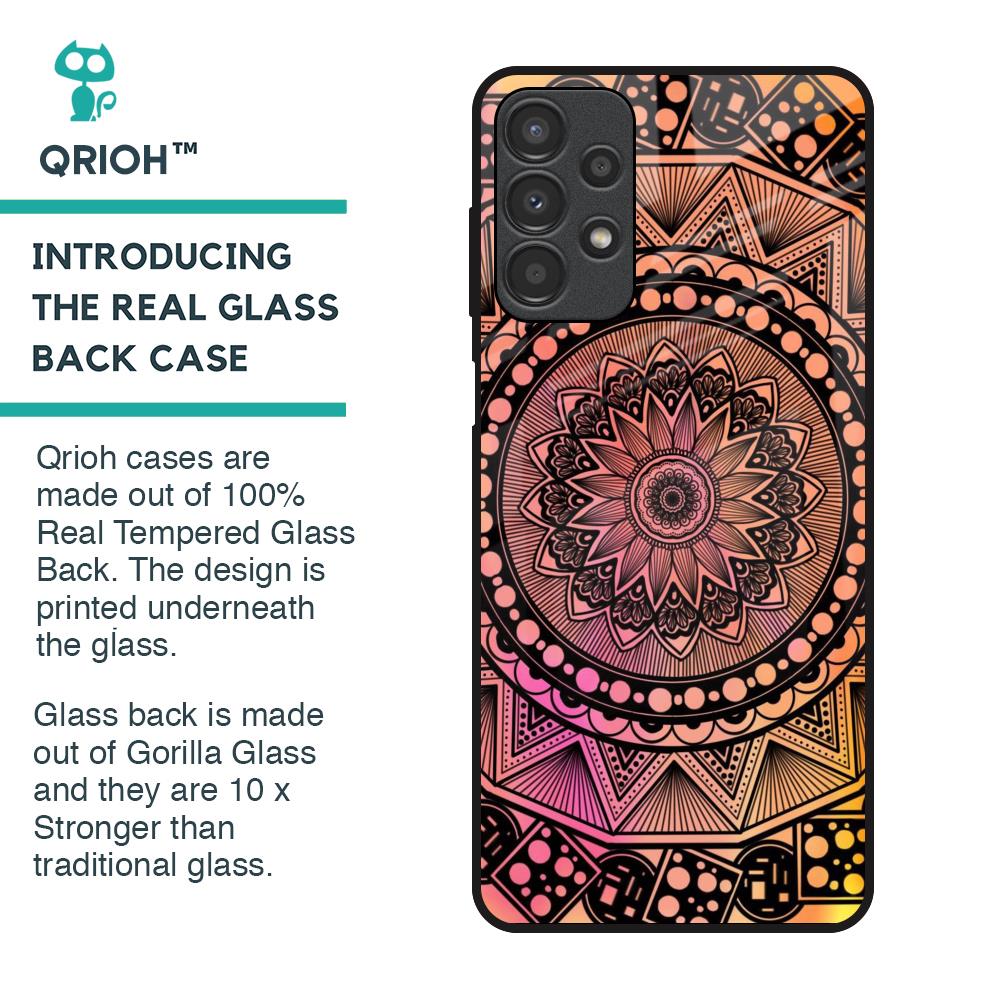 Floral Mandala Glass Case for Samsung Galaxy A13