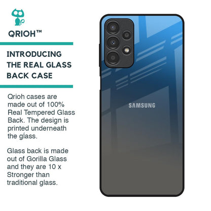 Blue Grey Ombre Glass Case for Samsung Galaxy A13