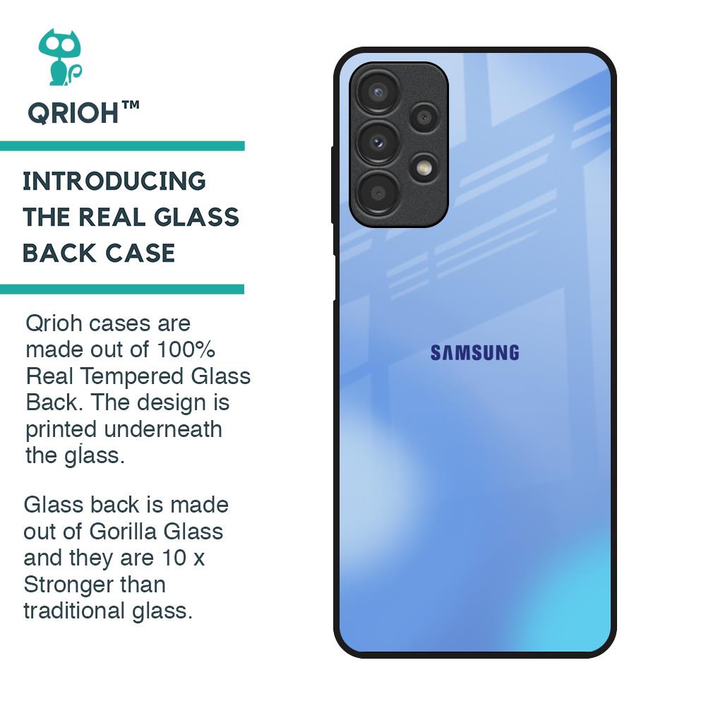 Vibrant Blue Texture Glass Case for Samsung Galaxy A13